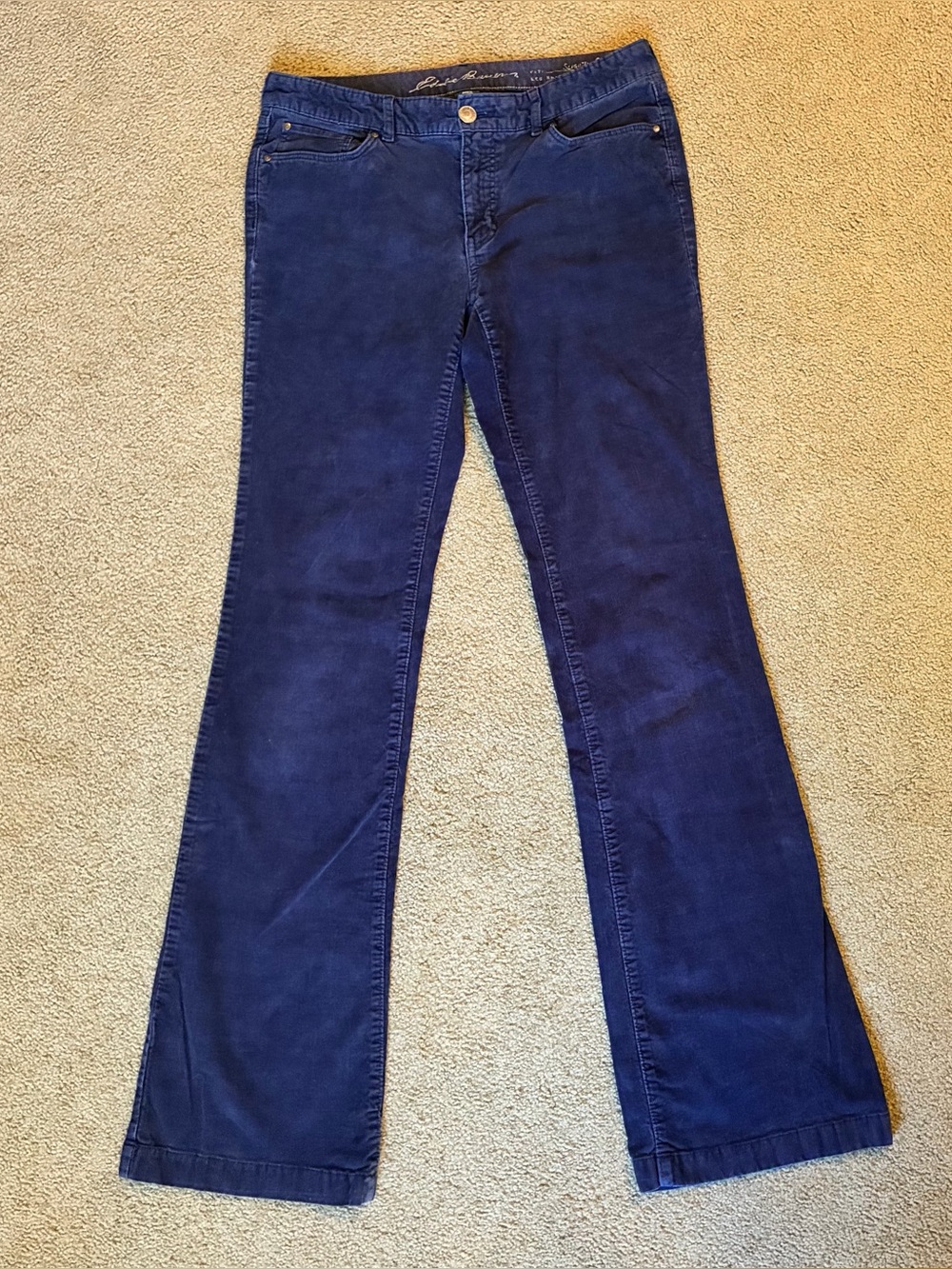 Women’s Eddie Bauer Navy Blue Corduroy Flare Bootcut Pants size 6T